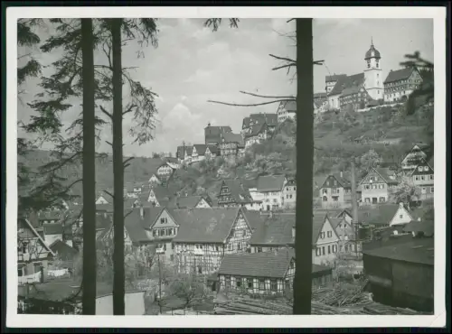 Foto 18x13cm - Altensteig im Schwarzwald - Schloss Fachwerk Kirche - um 1940