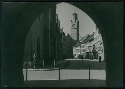 Foto 18x13cm - Ravensburg Blaserturm Altstadt Stadttor Straßenszene - um 1940