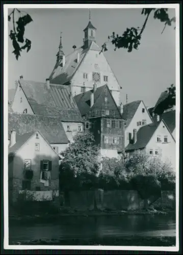 Foto 18x13cm - Besigheim Baden-Württemberg Rathaus Enz Altstadt Fachwerk um 1940