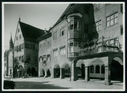Foto 17x12cm - Rathauses von Isny im Allgäu Fassade Erker Arkadengang - um 1940