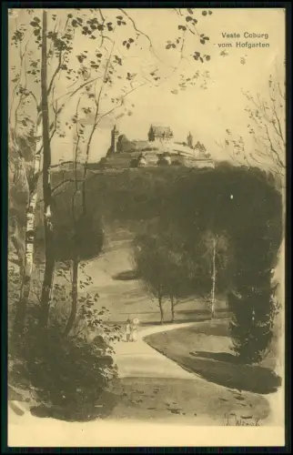 4x AK - Coburg Bayern alte Postkarten Städteansichten - Veste Coburg u.a.