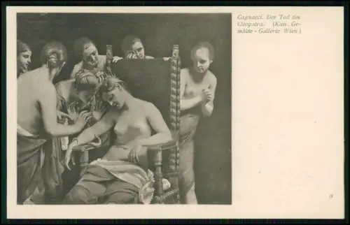 7x AK - Cagnacci Der Tod der Cleopatra Kais.... - und andere ähnliche Gemälde AK