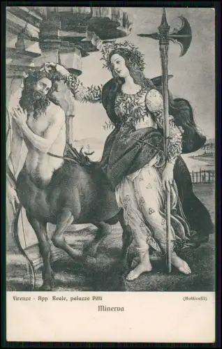 9x AK - Botticelli Minerva Firenze Palazzo Pitti -und andere ähnliche Gemälde AK