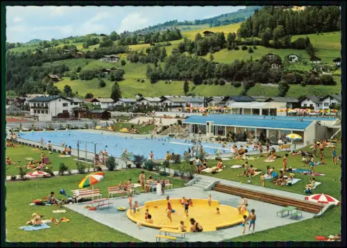 AK  Mittersill geheiztes Freischwimmbad Solarium Pinzgau Salzburg alte Postkarte