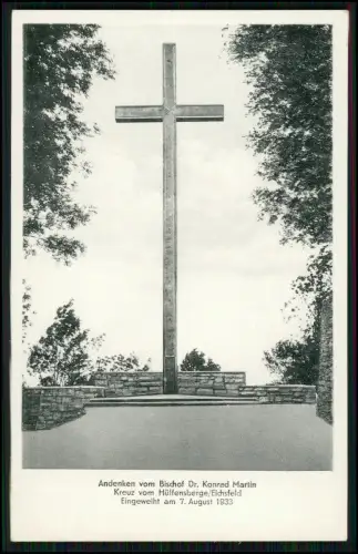 AK Kreuz Hülfensberg Eichsfeld Thüringen 1933 Eingeweiht Bischof Konrad Martin