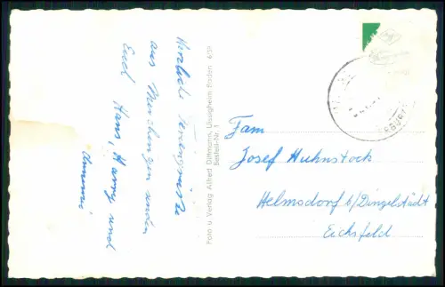 Foto AK - Merchingen Ravenstein Baden - Dorfansicht Kriegerdenkmal ....