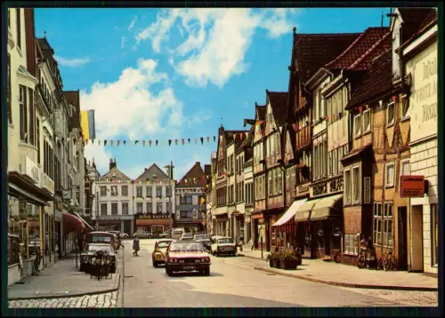 AK - Buxtehude Breite Straße - Altstadt Autos Fachwerk gelaufen