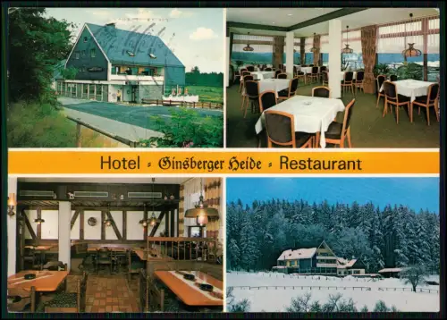 AK Hotel Ginsberger Heide Hof - Ginsberg Hilchenbach Winteraufnahme Bes. Rompf