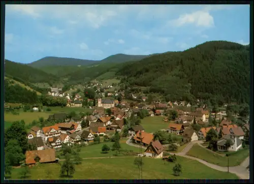 AK - Schenkenzell Schwarzwald - Panorama Dorfansicht Kirche Berge Wald gelaufen
