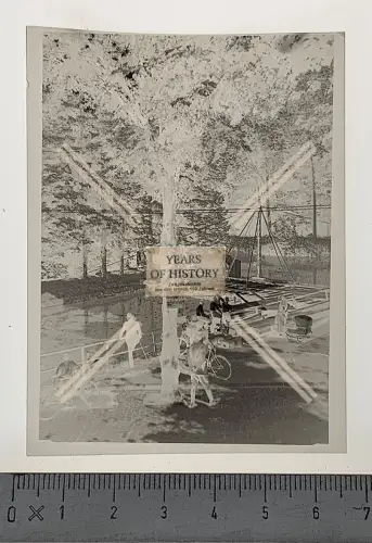 Orig. Negativ Bedburg - Rhein Erft Köln 1945 Brücke uvm. Wiederaufbau