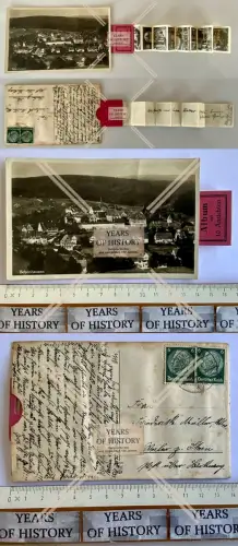 AK Leporello Bebenhausen Tübingen gelaufen 1935 Luftbild Panorama Kloster Kirche