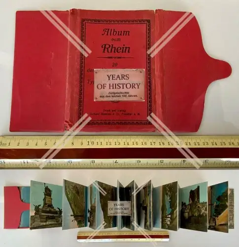 Leporello - Album vom Rhein - 20 der schönsten Ansichten in Typo-Chrom - um 1930