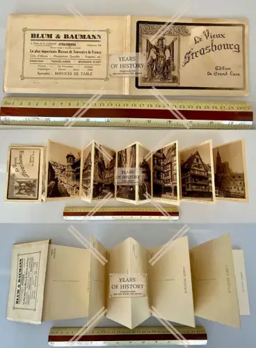 Straßburg Leporello Le Vieux Strasbourg - 12 Postkarten Frankreich Album Rarität