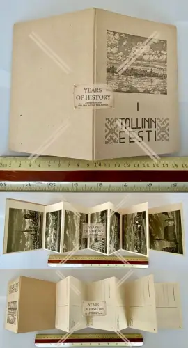 Leporello - Postkarten Album - 9x AK I Reval Tallinn Estland 1. WK 1914-18