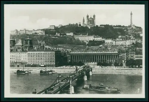 12x Foto im Bildmäppchen- Lyon Altstadt Rhône Saône Basilika Brücke Stadtansicht