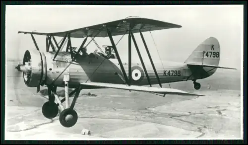 Foto Flugzeug - Doppeldecker Avro 621 Tutor - Royal Air Force RAF - Kennung K479