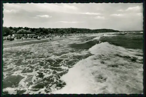 Foto AK - Timmendorfer Strand Niendorf - Strandkörbe Badegäste Wellen - Cekade