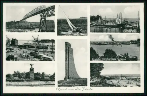AK - Kiel Förde Holtenau Laboe U-Boot Denkmal Olympiahafen Kiels Woche Collage