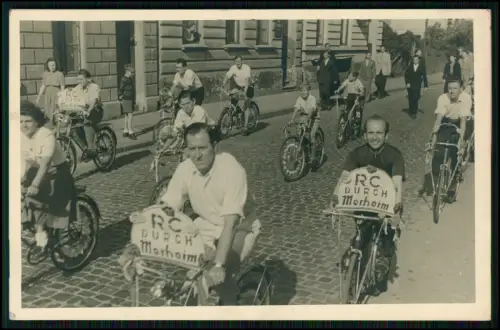 Foto AK - Köln Nippes Schützenfest 1950 - Fahrrad RC Durch Merheim Blumenkorso