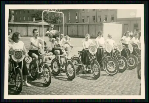 6x Foto - RC Durch Merheim Köln Kalk - Fahrrad-Korso 1952 - Blumenkorso Radsport