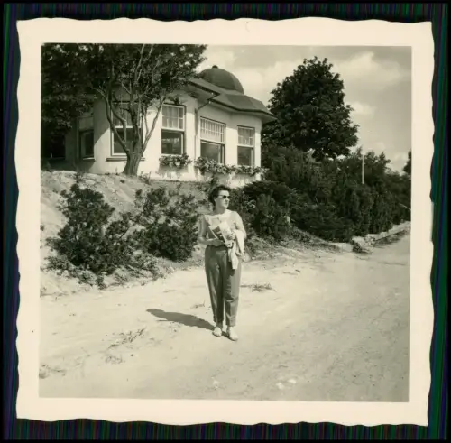 15x Foto Strandurlaub in Bremerhaven Sonnenbaden Strandkorb - auch Minigolf 1955