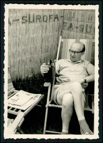 15x Foto Strandurlaub in Bremerhaven Sonnenbaden Strandkorb - auch Minigolf 1955