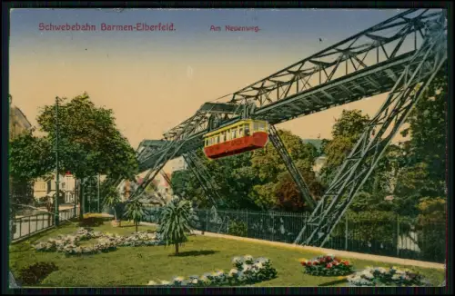 AK - Schwebebahn, Barmen, Elberfeld, Am Neuenweg - Wuppertal - 1925 gelaufen