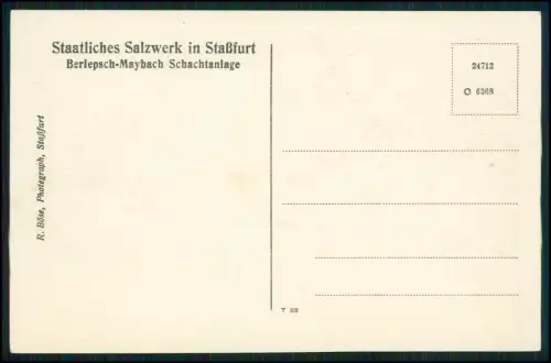 AK Festsaal a. 406 m Sohle - Salzwerk Staßfurt - Berlepsch-Maybach Schachtanlage