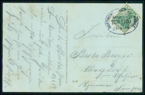 AK Oberbayerische Alpensänger u. Tänzertruppe Widerhall Dir. W. Lipinck Bahnpost