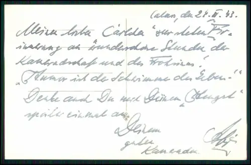 Foto Schnellsprechgenie Teddy Piaz - Varietékarte Komiker - 1943 Widmung Füller