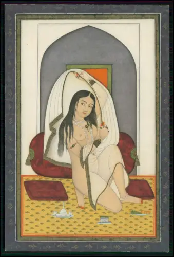 AK Indien 18. Jh. Radha bei der Toilette erotisch - Mythologie Erotik Entkleiden
