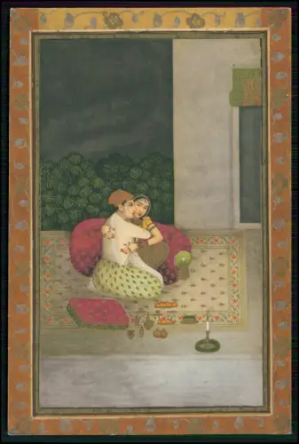3x AK Indien Miniatur Liebespaar im Palast 18. Jh. erotische Kunst Orient - u.a.