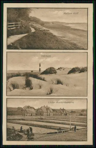 4x AK Sylt Collage - Kampen, Wenningstedt, Friesenhaus, Strand & Leuchtturm u.a.