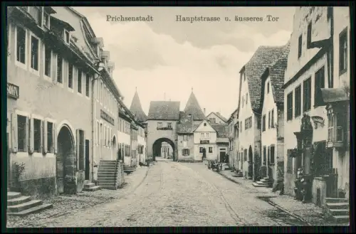 AK - Blick Hauptstraße und äußere Stadttor - von Prichsenstadt Unterfranken 1922