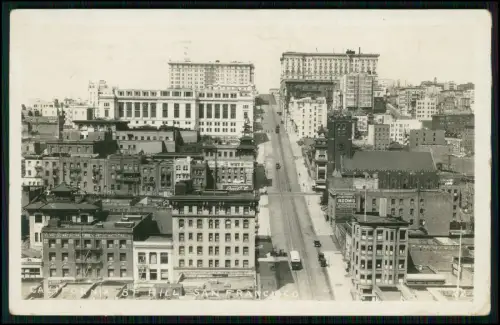 Foto AK - Blick auf California Street Hill - San Francisco Kalifornien 1925 gel.
