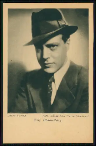 Ross Verlag AK Wolf Albach-Retty Donau Film Terra Filmkunst Schauspieler Porträt