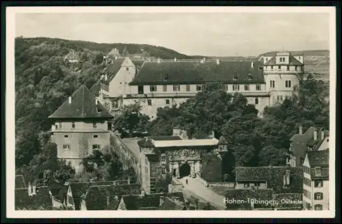 Echt Foto AK - Tübingen Schloss Hohentübingen Ostseite - Karte gelaufen