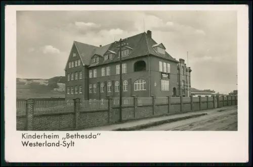 Echt Foto AK - Westerland Sylt Kinderheim Bethesda Gebäude - Schleswig-Holstein