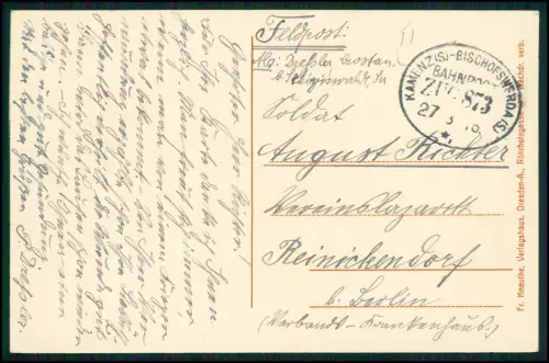 AK - Crostau Schirgiswalde Kirschau in Sachsen - 1916 Bahnpost Feldpost gelaufen