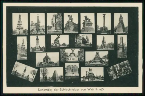 AK - Wörth a/S. Denkmäler der Schlachtfelder 1870/71 Elsass Krieg Gedenkstätten