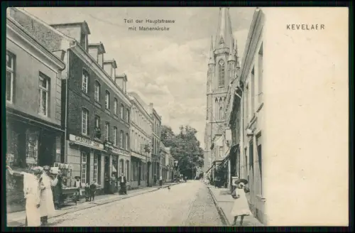 AK Kevelaer Hauptstraße mit Marienkirche Gasthof König von Spanien 1903 gelaufen