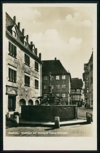 4 AK - Ansbach in Mittelfranken Bayern  - Brunnen und andere 1930er Jahre