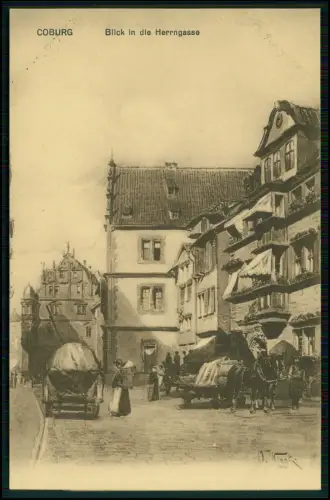 4x AK - Coburg in Oberfranken - Blick in die Herrengasse und andere 1920-30er J.