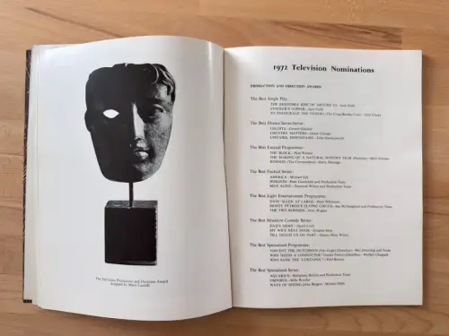 SFTA Awards 1972 Programmheft - BAFTA - Royal Albert Hall London - 1973 Film TV