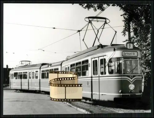 9x Foto - 10x15cm - Dortmund Straßenbahn Triebwagen 1950–1970 - DSW Nahverkehr