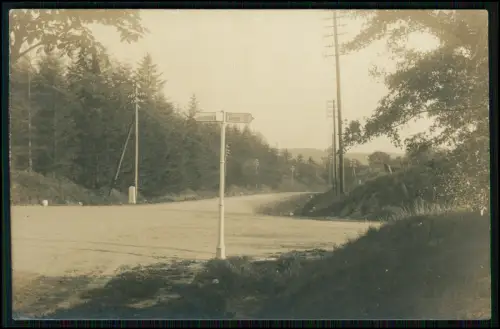 Foto AK Straße Tondern  Sonderburg Schild Dänemark deutsch-dänische Grenze 1914