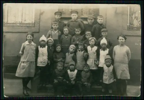 2x Foto Schule 1929 Wiebelskirchen Neunkirchen Erna Jöckel Cullmann Lehrer Jungs