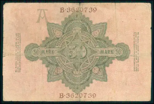 4x - Reichsbanknoten 20 50 500 5000 Mark 1910–1922 - Deutsches Reich Geldschein