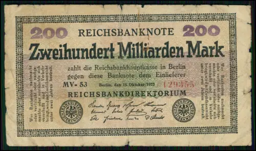 5x- Inflationsgeld 1923–1924 100000–200 Mrd Mark & Notgeld 25 Pf Deutsches Reich