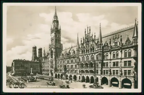 3x AK - München Königlicher Platz - und andere 1930er Jahre gelaufen